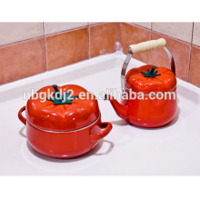 5 pcs tomate esmaltado caçarola panela de leite panela de sopa juego de ollas de peltre